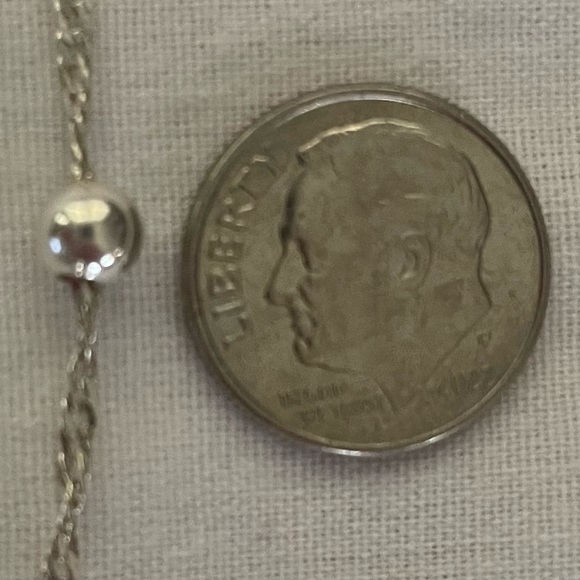 Sterling Silver 925 Italy Ball Bead Chain 22” Necklace - Picture 5 of 7